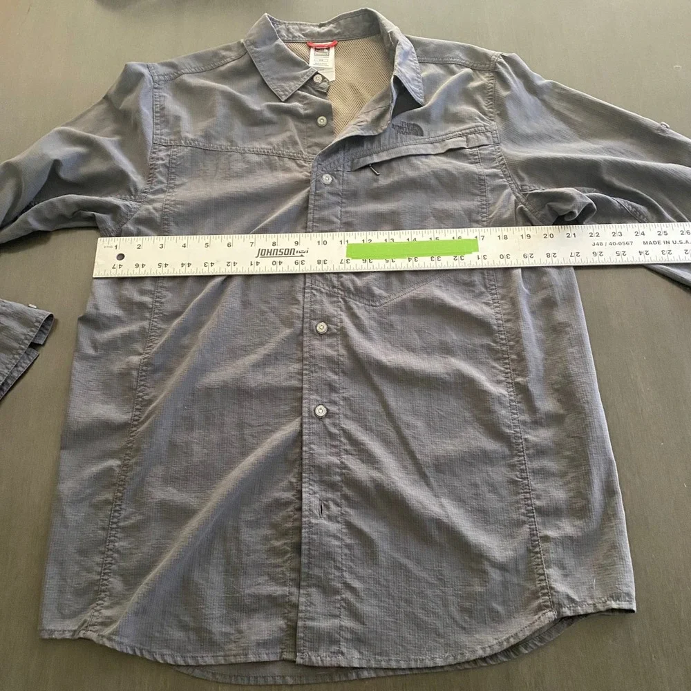 The North Face A5 Series Mens Medium Gray Nylon Ripstop Hiking Shirt AH5N